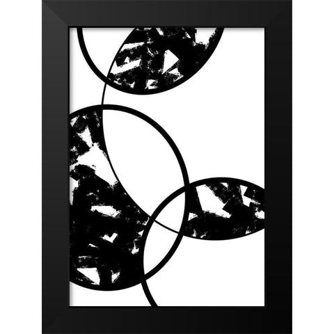 Bubbles Black Modern Wood Framed Art Print by 1x Studio II