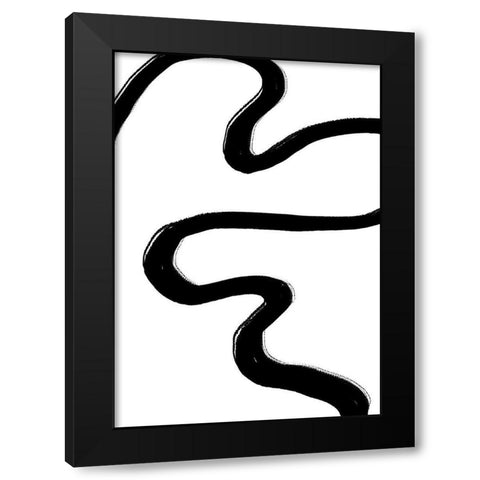 Road Black Black Modern Wood Framed Art Print by 1x Studio II