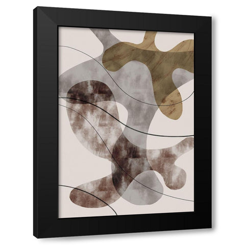 Brown Seaweed Black Modern Wood Framed Art Print by 1x Studio II