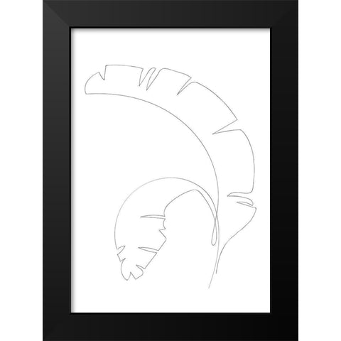 Banana Leaves Black Modern Wood Framed Art Print by 1x Studio II