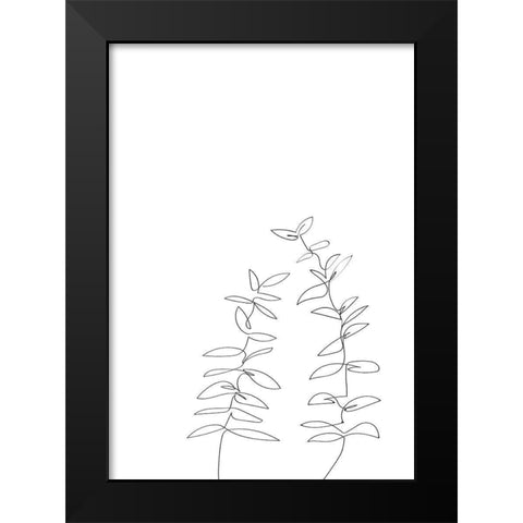 Branches Black Modern Wood Framed Art Print by 1x Studio II