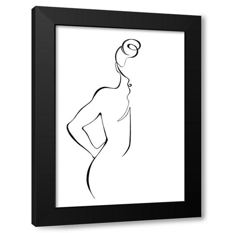 Back Black Modern Wood Framed Art Print with Double Matting by 1x Studio II
