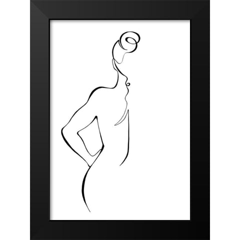 Back Black Modern Wood Framed Art Print by 1x Studio II