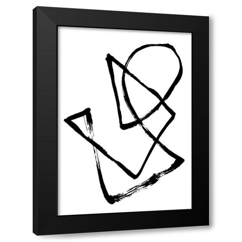 Confusion Black Modern Wood Framed Art Print with Double Matting by 1x Studio II