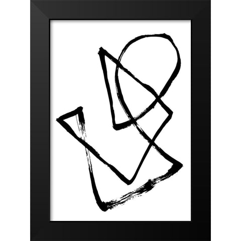 Confusion Black Modern Wood Framed Art Print by 1x Studio II