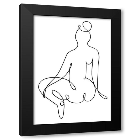 Nude Back Black Modern Wood Framed Art Print with Double Matting by 1x Studio II
