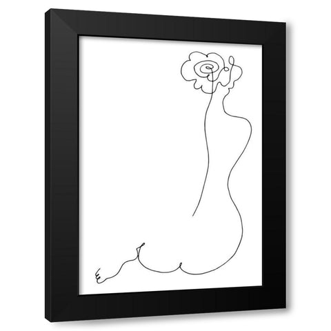 Rose Back Black Modern Wood Framed Art Print by 1x Studio II