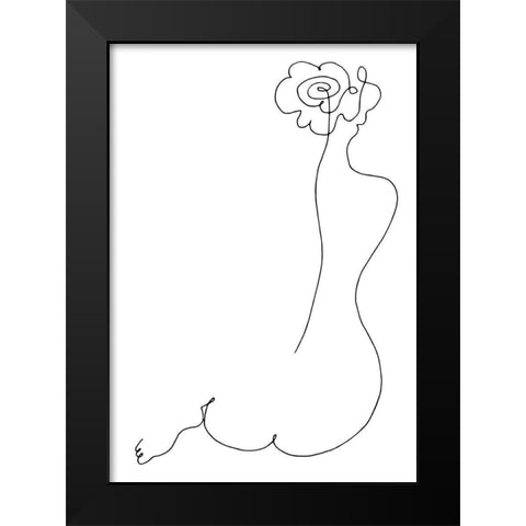 Rose Back Black Modern Wood Framed Art Print by 1x Studio II
