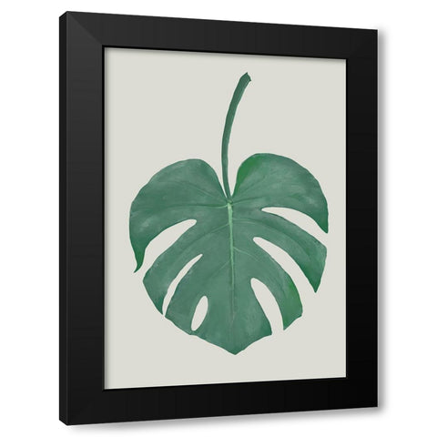 Monstera Aqua 05 Black Modern Wood Framed Art Print by 1x Studio II