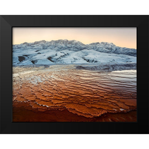 Badab-E Surt Texture Black Modern Wood Framed Art Print by Behzad, Majid