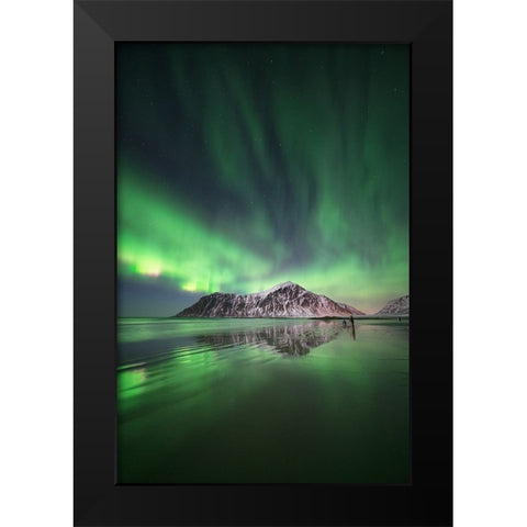 Aurora Mirror 2 Black Modern Wood Framed Art Print by Gamito, Clara