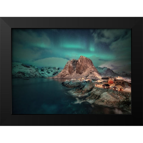 Arctic Green Dream Black Modern Wood Framed Art Print by Gamito, Clara