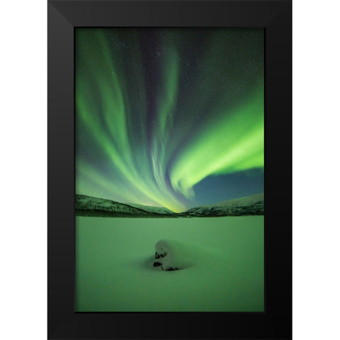 Branching Lights Black Modern Wood Framed Art Print by Mikelborg, Niklas
