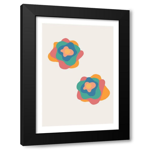 Flowers Black Modern Wood Framed Art Print by 1x Studio II