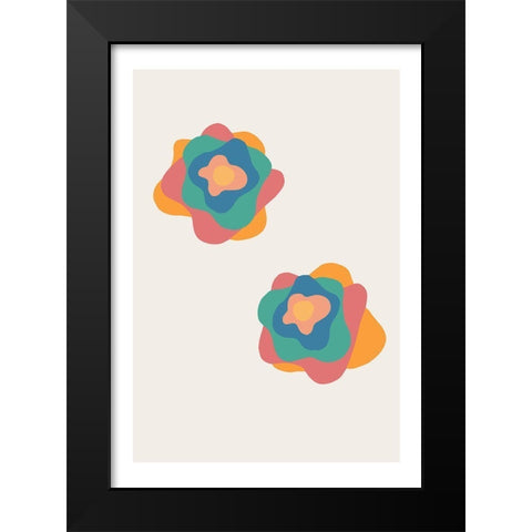Flowers Black Modern Wood Framed Art Print by 1x Studio II