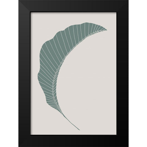 Banana Leaf Green Black Modern Wood Framed Art Print by 1x Studio II