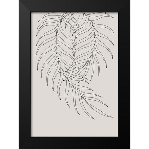 Leaf Frilly Pair Black Modern Wood Framed Art Print by 1x Studio II