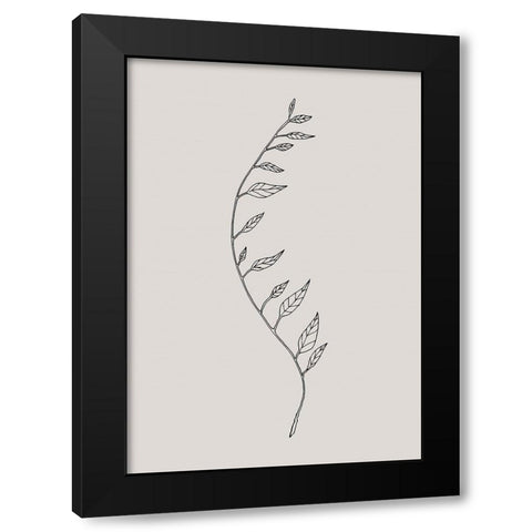 Wavy Branch Black Black Modern Wood Framed Art Print by 1x Studio II