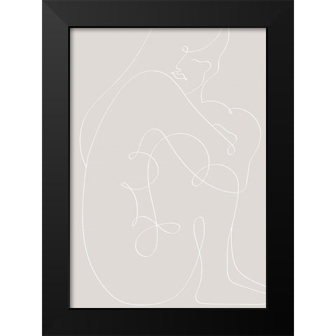 Woman Lines White Black Modern Wood Framed Art Print by 1x Studio II