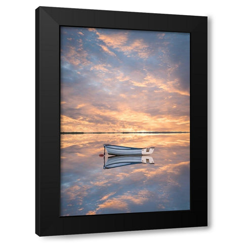 Alone Black Modern Wood Framed Art Print with Double Matting by Lindsten, Christian