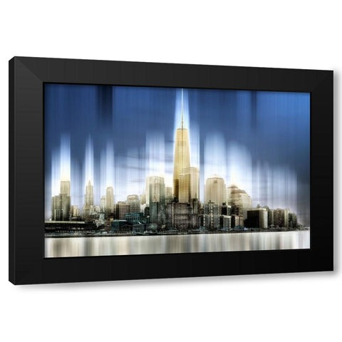 Family Portrait Snowing 8455 Black Modern Wood Framed Art Print by Celella, Karen