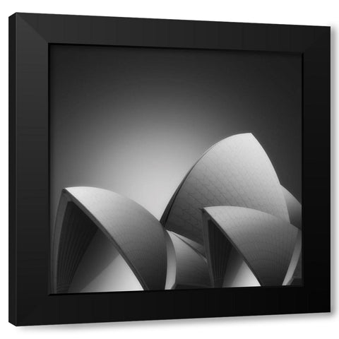 Sydney Opera House Black Modern Wood Framed Art Print with Double Matting by Askovic, Branko