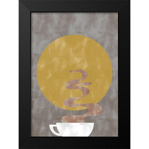 Morning Cup Black Modern Wood Framed Art Print by 1x Studio II