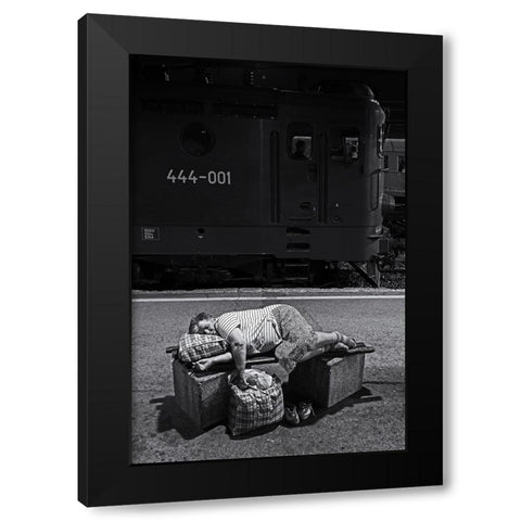 Untitled Black Modern Wood Framed Art Print by Djaniru