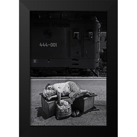 Untitled Black Modern Wood Framed Art Print by Djaniru