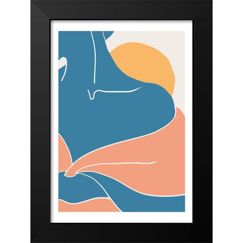 Blue Shoulder Black Modern Wood Framed Art Print by 1x Studio II