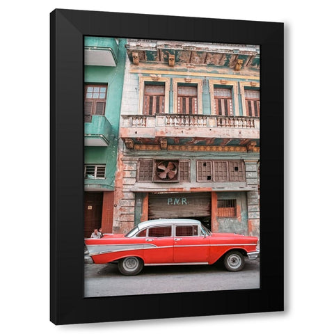 Cuban Car 9 Black Modern Wood Framed Art Print with Double Matting by Yakovlev, Alexander