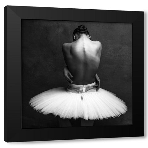 Ballerinas Back 2 Black Modern Wood Framed Art Print with Double Matting by Yakovlev, Alexander