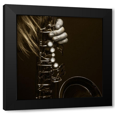 Soul Music Black Modern Wood Framed Art Print by Merritt, Susan
