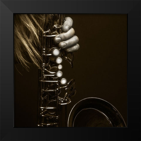 Soul Music Black Modern Wood Framed Art Print by Merritt, Susan