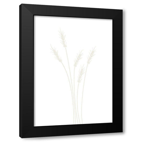 Wheat Grass Black Modern Wood Framed Art Print by 1x Studio II
