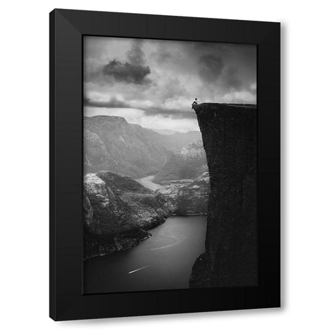 Over The Abyss Black Modern Wood Framed Art Print by Jikharev, Alexander
