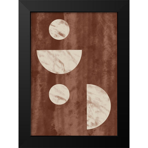 Geo Marble Black Modern Wood Framed Art Print by 1x Studio II