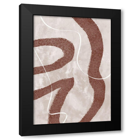 Abstract Fuzz Black Modern Wood Framed Art Print by 1x Studio II