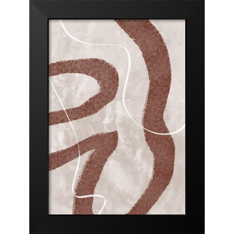 Abstract Fuzz Black Modern Wood Framed Art Print by 1x Studio II