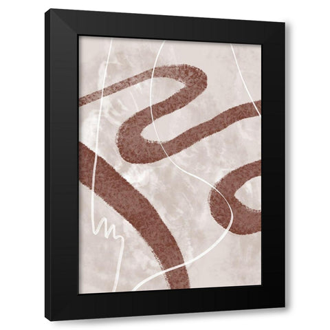 Abstract Fuzz 02 Black Modern Wood Framed Art Print by 1x Studio II