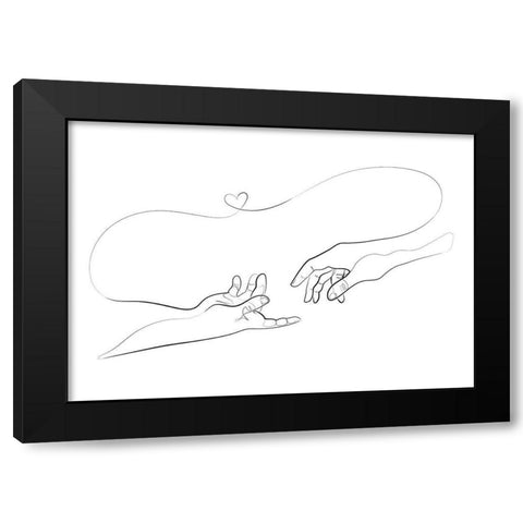 Touch Of Love Black Modern Wood Framed Art Print by 1x Studio II
