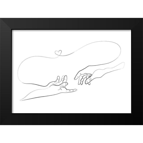 Touch Of Love Black Modern Wood Framed Art Print by 1x Studio II