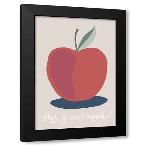 This Is An Apple Black Modern Wood Framed Art Print by 1x Studio II