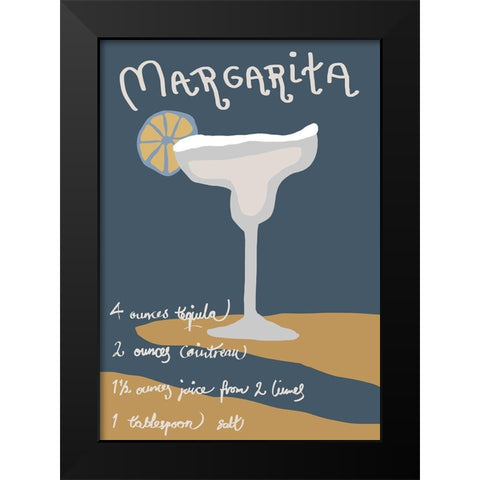 Margarita Black Modern Wood Framed Art Print by 1x Studio II