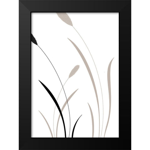 Bunny Grass 02 Black Modern Wood Framed Art Print by 1x Studio II