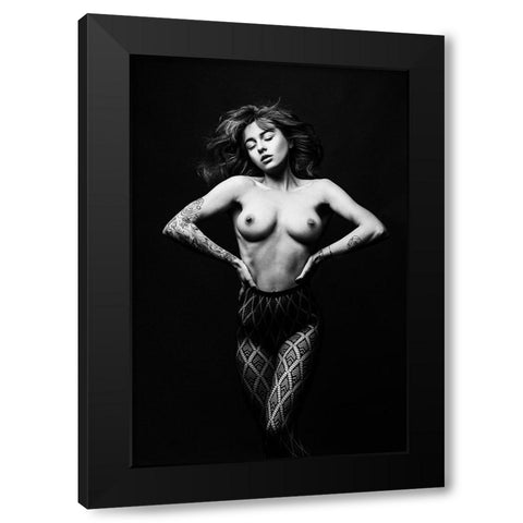 Sensusal Beauty [Petra J] Black Modern Wood Framed Art Print by Krystynek MQEP, Martin