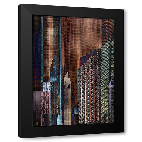 Urban Abstract Black Modern Wood Framed Art Print by Labagnara, Roxana