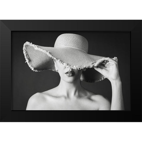 Maryam Black Modern Wood Framed Art Print by Maryamshaygan