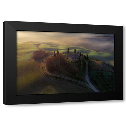 Tuscan Heart Black Modern Wood Framed Art Print by Kravanja, Jure