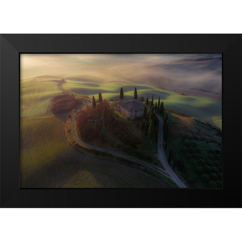 Tuscan Heart Black Modern Wood Framed Art Print by Kravanja, Jure